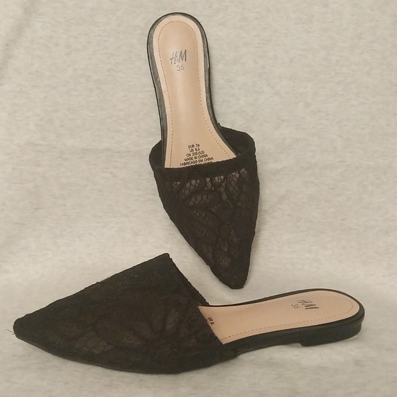 H&M Shoes - 🔖3/$20 H&M Lacey Flat Mules